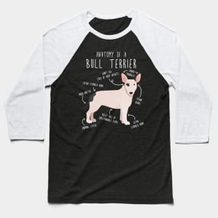 Bull Terrier Dog Anatomy Baseball T-Shirt